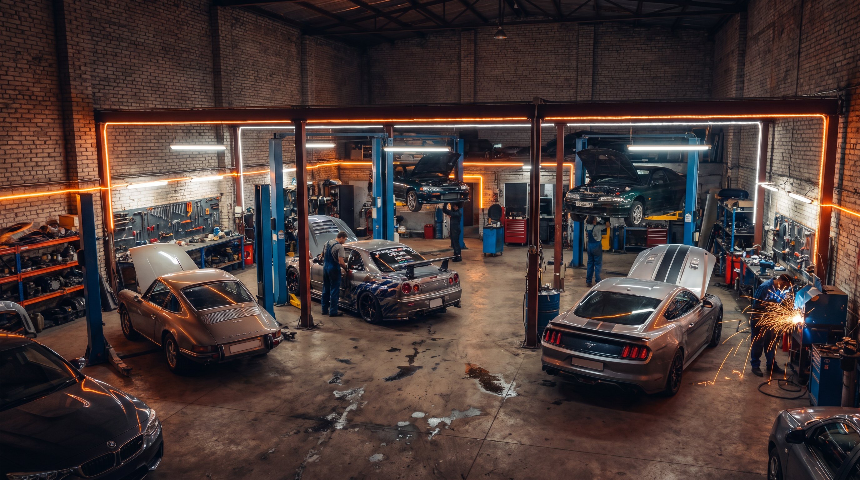 猎奇改装车间夜间作业视频花絮